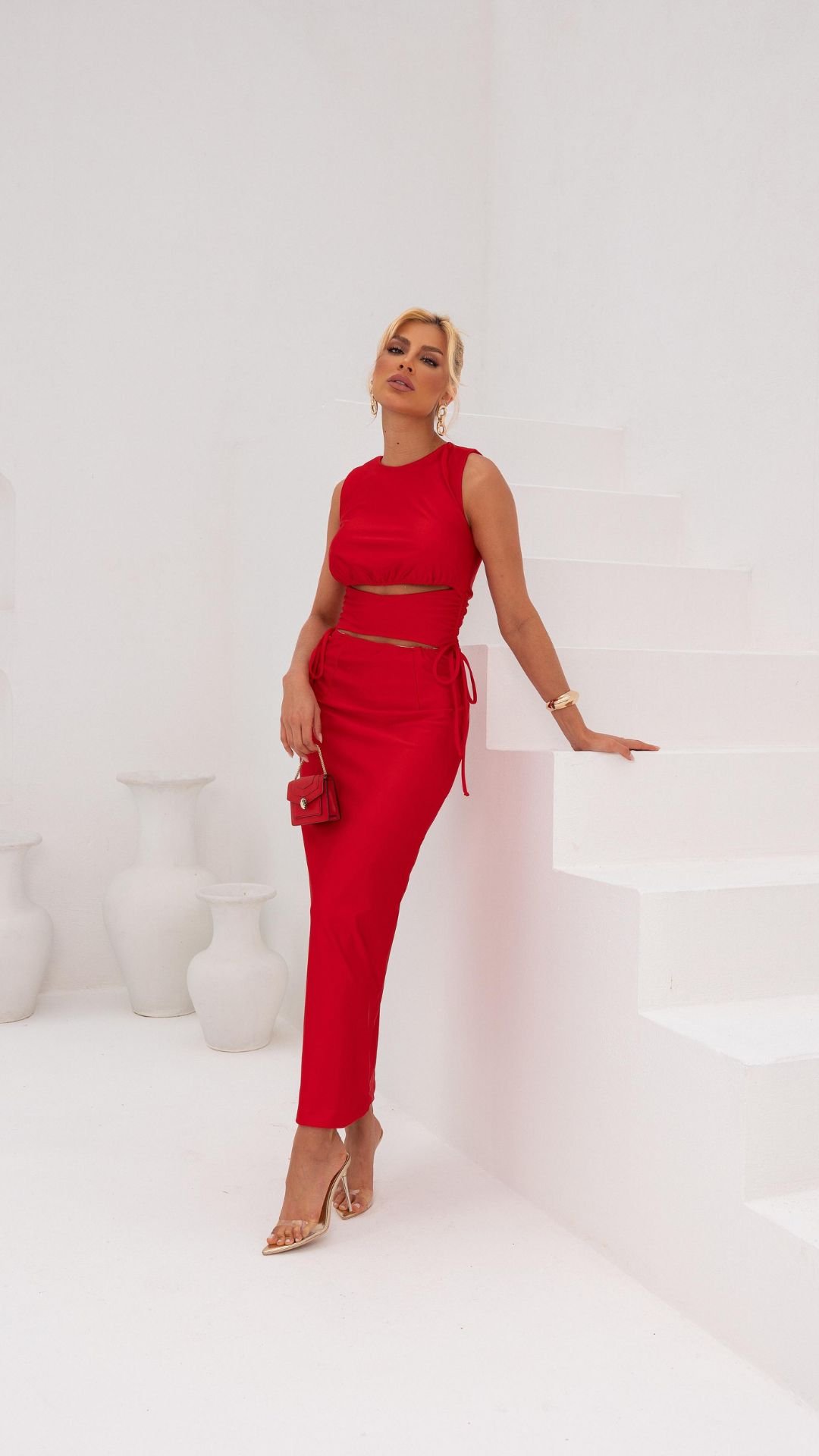 18 vestido helena onca longo malha plissada